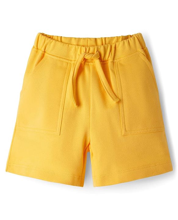 Babyhug Single Jersey Knit Half Sleeves T-Shirt & Shorts Set with Adventure Print - Blue & Yellow