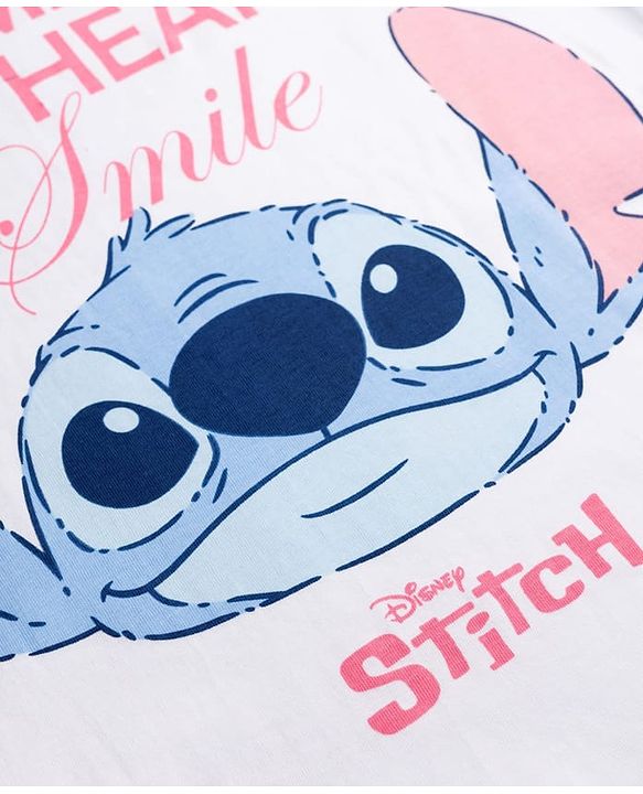 Pine Kids Disney Single Jersey Knit Half Sleeves T-Shirt with Front & Back Stitch Graphic - White