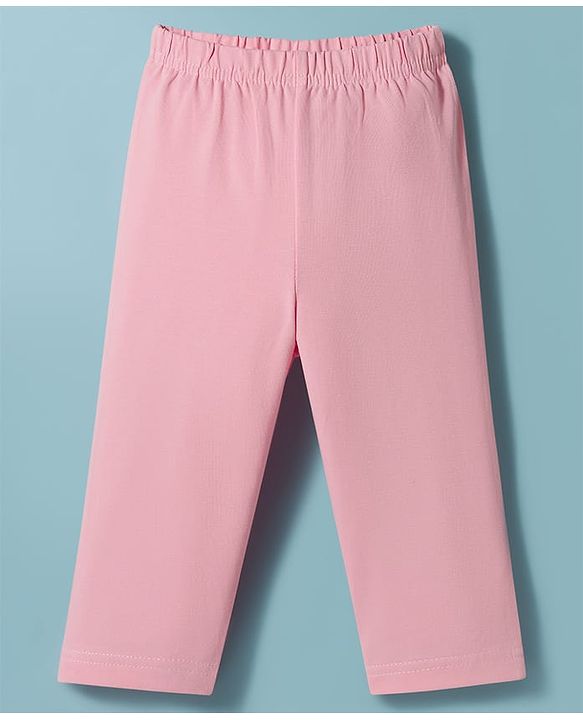 Babyhug Single Jersey Knit Full Sleeves Top & Leggings Set with Stripes - Pink
