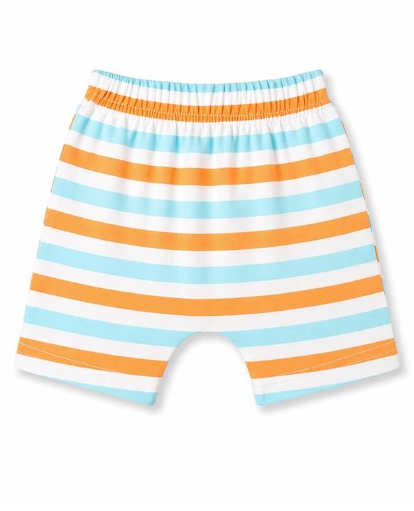 Babyhug Half Sleeves Cotton Knit Bear Print T-Shirts & Shorts Night Suit - Multicolour
