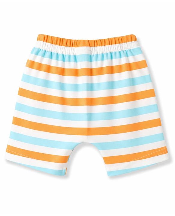 Babyhug Half Sleeves Cotton Knit Bear Print T-Shirts & Shorts Night Suit - Multicolour