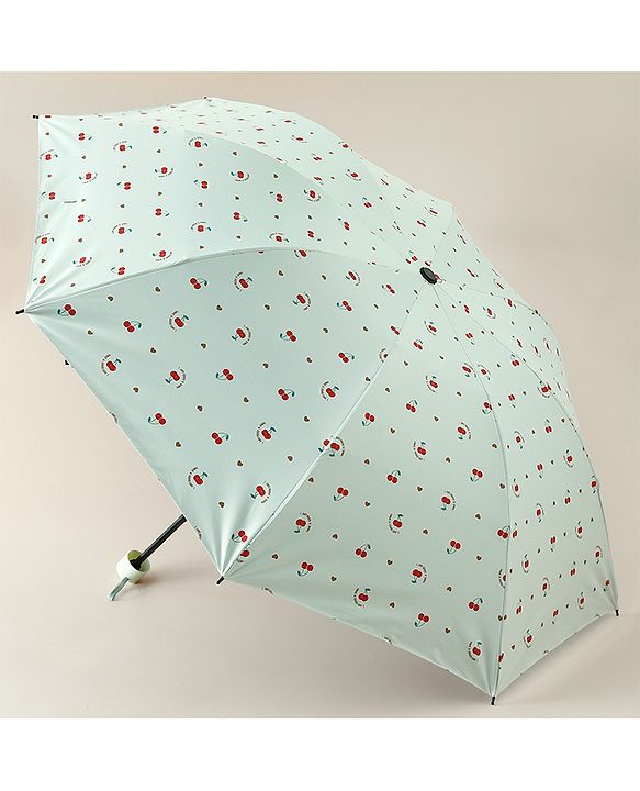 Pine Kids Free Size Umbrella With Cheery Print - Light Green