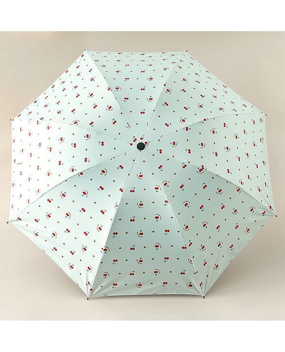 Pine Kids Free Size Umbrella With Cheery Print - Light Green
