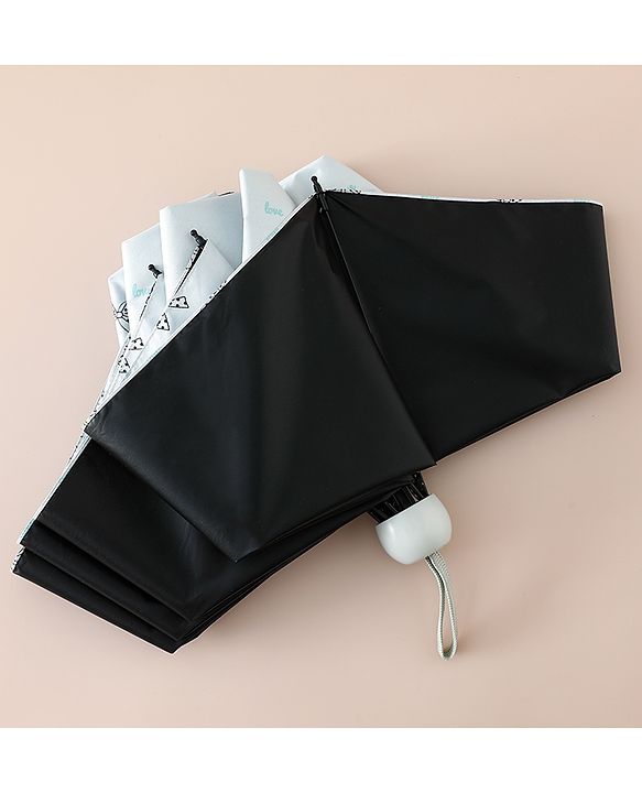 Pine Kids Free Size Umbrella with Bow Print - Sky Blue