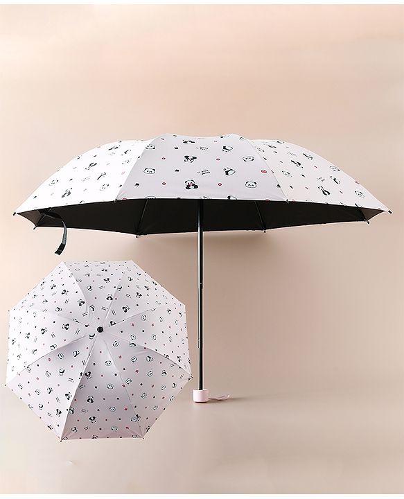 Pine Kids Free Size Umbrella with Panda Print - Pink