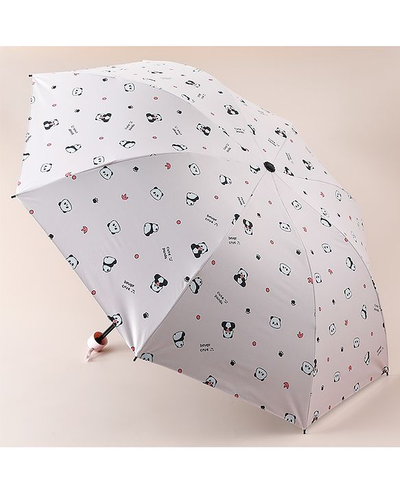 Pine Kids Free Size Umbrella with Panda Print - Pink