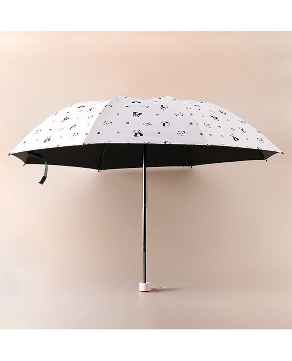 Pine Kids Free Size Umbrella with Panda Print - Pink