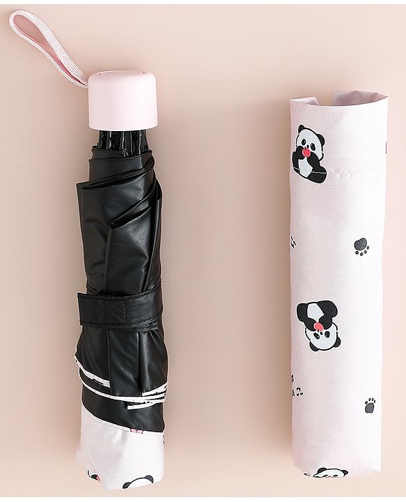 Pine Kids Free Size Umbrella with Panda Print - Pink