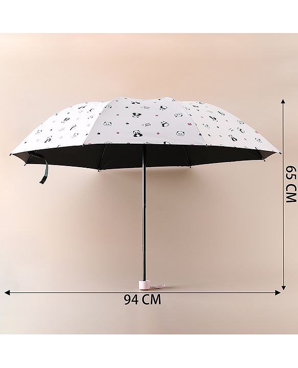 Pine Kids Free Size Umbrella with Panda Print - Pink