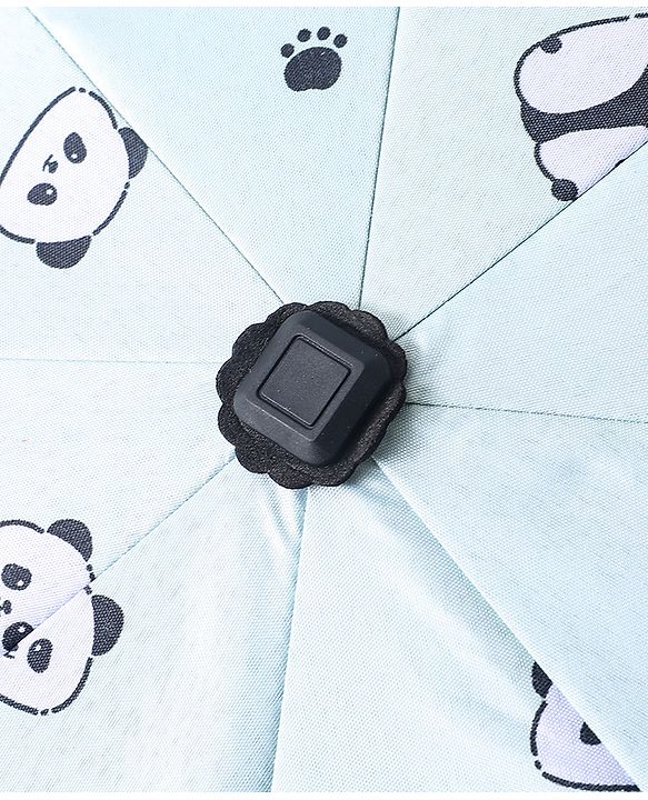 Pine Kids Free Size Umbrella with Panda Print - Light Green