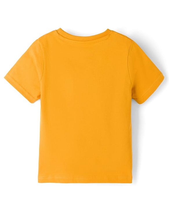 Pine Kids Cotton Knit Half Sleeves T-Shirt & Shorts Night Suit With Panda Print - Yellow