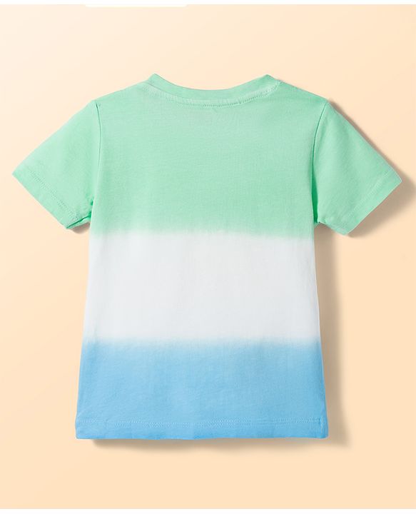 Babyhug Single Jersey Knit Half Sleeves T-Shirt & Shorts Set with Hawaii Print - Multicolor