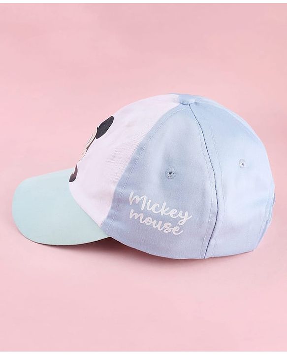 Pine Kids Disney Cotton Woven Summer Cap With Mickey Mouse Graphics Multicolor - Diameter 21 cm