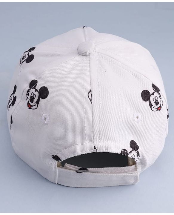 Pine Kids Disney 100% Cotton Summer Cap With Mickey Mouse Graphic White - Diameter 17 cm