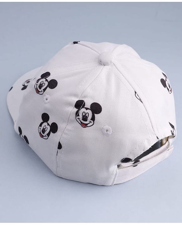 Pine Kids Disney 100% Cotton Summer Cap With Mickey Mouse Graphic White - Diameter 17 cm