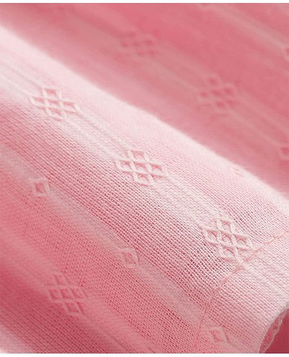 Babyhug Cotton Woven Half Sleeves Embroidered Frock With Bloomer - Pink