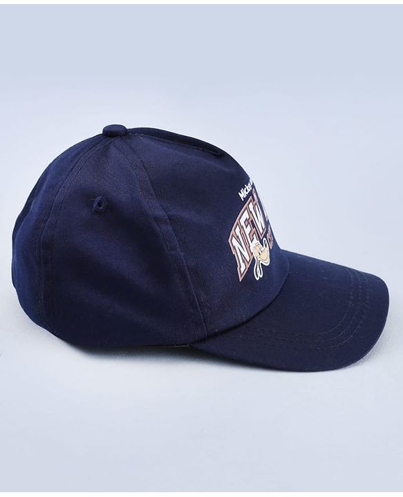 Babyhug Disney 100% Cotton Woven Summer Cap With Micky Mouse Graphics Navy Blue - Diameter 18 cm