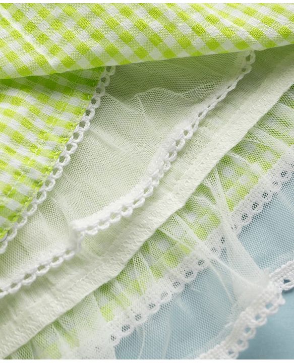 Babyhug Cotton Woven One Piece Dresses/Frocks with Embroidered Peter Pan Collar Green 3-6 Months