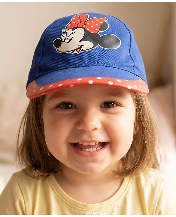 Bbayhug Disney Cotton Woven Summer Cap With Minnie Mouse Graphics Multicolor - Diameter 17 cm