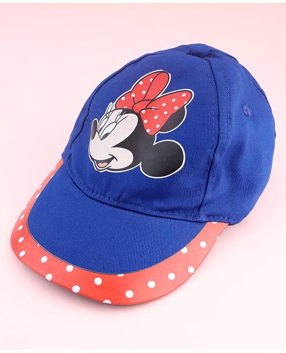 Bbayhug Disney Cotton Woven Summer Cap With Minnie Mouse Graphics Multicolor - Diameter 17 cm