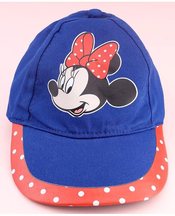 Bbayhug Disney Cotton Woven Summer Cap With Minnie Mouse Graphics Multicolor - Diameter 17 cm