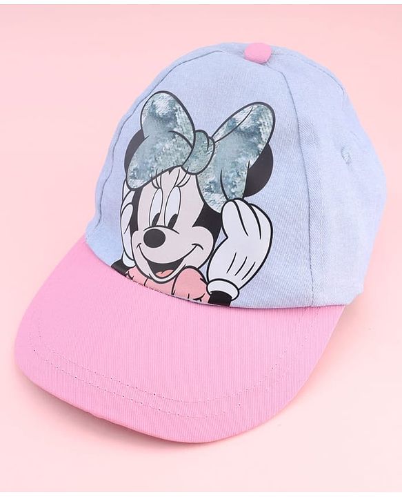 Babyhug Disney Summer Cap With Minnie Mouse Graphics Multicolor - Diameter 17 cm