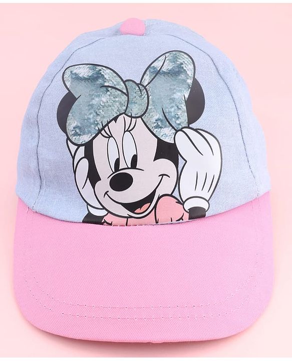 Babyhug Disney Summer Cap With Minnie Mouse Graphics Multicolor - Diameter 17 cm