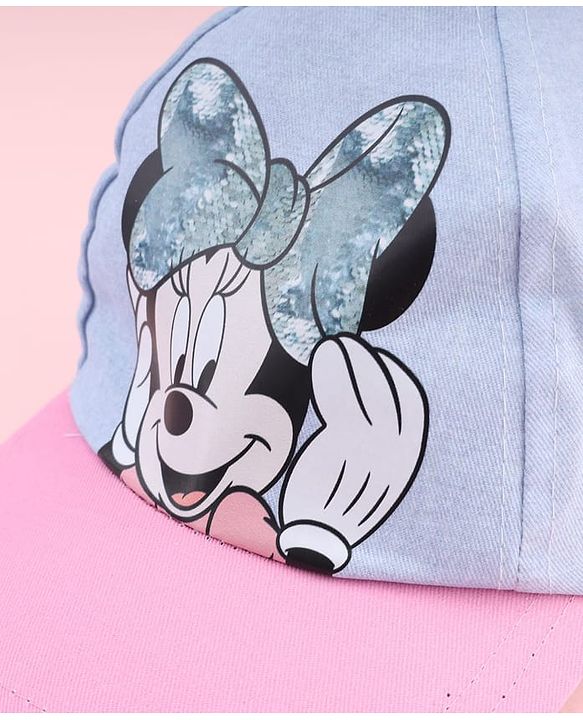 Babyhug Disney Summer Cap With Minnie Mouse Graphics Multicolor - Diameter 17 cm