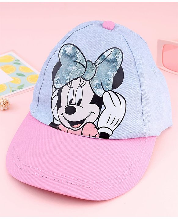 Babyhug Disney Summer Cap With Minnie Mouse Graphics Multicolor - Diameter 17 cm
