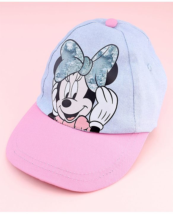 Babyhug Disney Summer Cap With Minnie Mouse Graphics Multicolor - Diameter 17 cm
