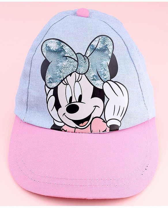 Babyhug Disney Summer Cap With Minnie Mouse Graphics Multicolor - Diameter 17 cm