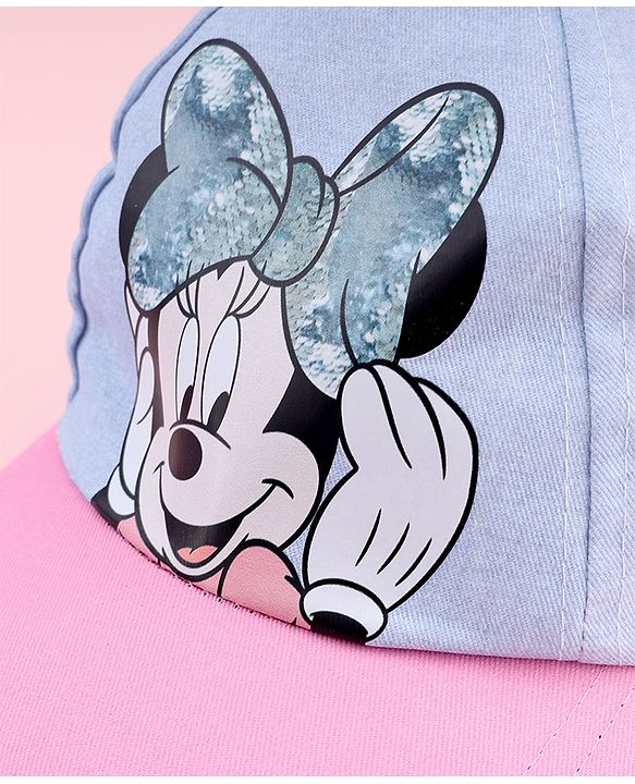 Babyhug Disney Summer Cap With Minnie Mouse Graphics Multicolor - Diameter 17 cm