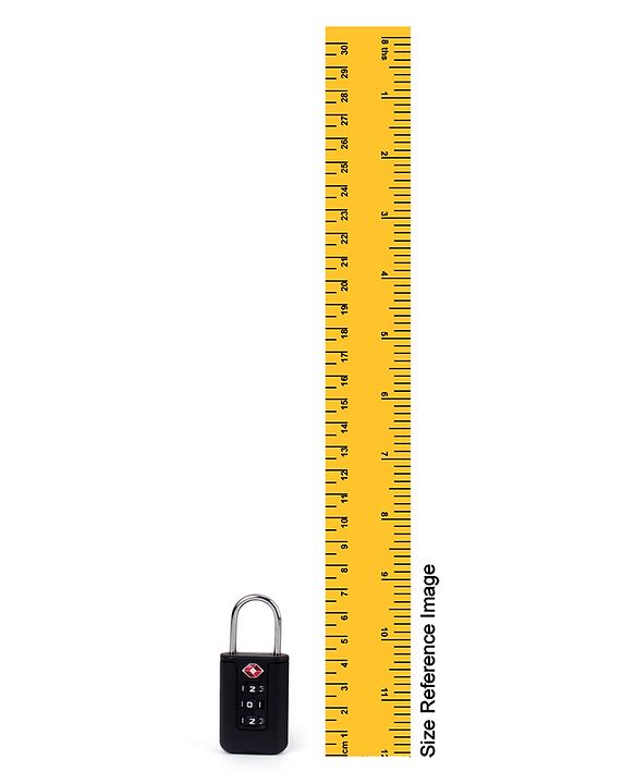 Babyhug Secure 3-Digit Luggage TSA Lock ??Black Lightweight Travel Lock Durable Combination Lock for Bags & Suitcases Compact & Easy to Use Free Size Number Lock.