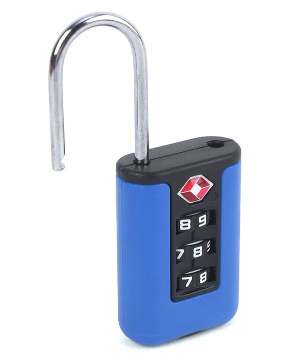 Babyhug Secure 3-Digit Luggage TSA Lock ??Black Lightweight Travel Lock Durable Combination Lock for Bags & Suitcases Compact & Easy to Use Free Size Number Lock.