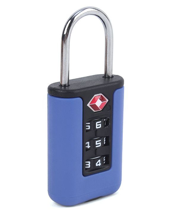 Babyhug Secure 3-Digit Luggage TSA Lock ??Black Lightweight Travel Lock Durable Combination Lock for Bags & Suitcases Compact & Easy to Use Free Size Number Lock.