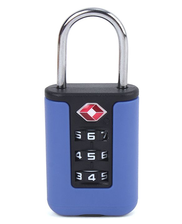 Babyhug Secure 3-Digit Luggage TSA Lock ??Black Lightweight Travel Lock Durable Combination Lock for Bags & Suitcases Compact & Easy to Use Free Size Number Lock.