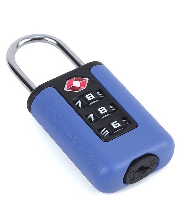 Babyhug Secure 3-Digit Luggage TSA Lock ??Black Lightweight Travel Lock Durable Combination Lock for Bags & Suitcases Compact & Easy to Use Free Size Number Lock.