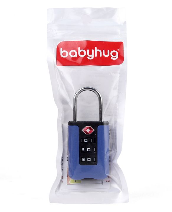 Babyhug Secure 3-Digit Luggage TSA Lock ??Black Lightweight Travel Lock Durable Combination Lock for Bags & Suitcases Compact & Easy to Use Free Size Number Lock.
