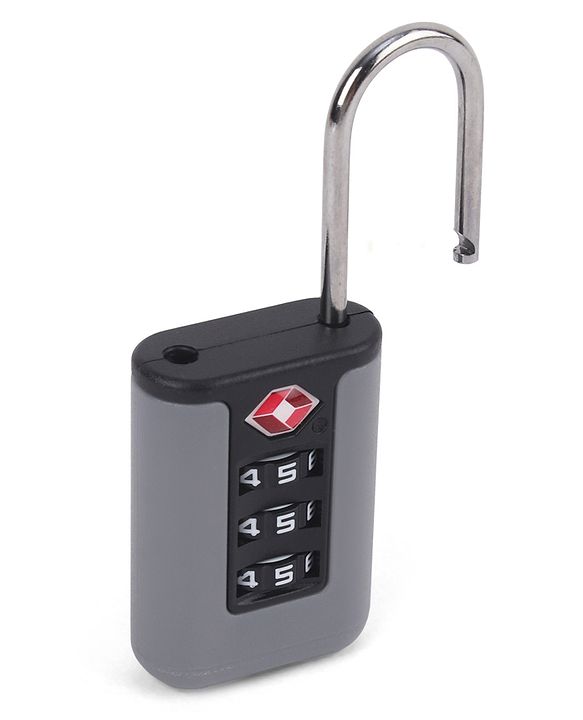 Babyhug Secure 3-Digit Luggage TSA Lock ??Black Lightweight Travel Lock Durable Combination Lock for Bags & Suitcases Compact & Easy to Use Free Size Number Lock.