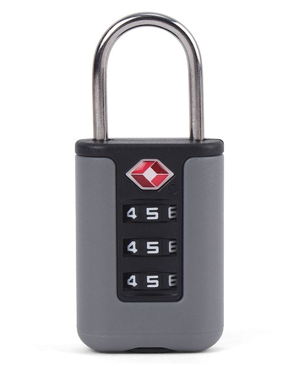Babyhug Secure 3-Digit Luggage TSA Lock ??Black Lightweight Travel Lock Durable Combination Lock for Bags & Suitcases Compact & Easy to Use Free Size Number Lock.