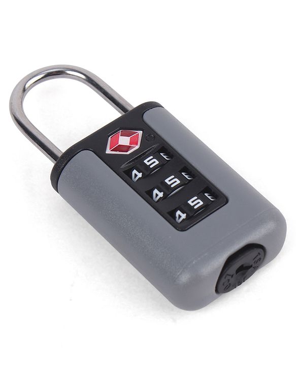 Babyhug Secure 3-Digit Luggage TSA Lock ??Black Lightweight Travel Lock Durable Combination Lock for Bags & Suitcases Compact & Easy to Use Free Size Number Lock.