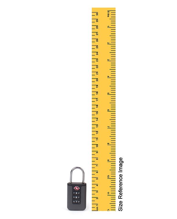 Babyhug Secure 3-Digit Luggage TSA Lock ??Black Lightweight Travel Lock Durable Combination Lock for Bags & Suitcases Compact & Easy to Use Free Size Number Lock.