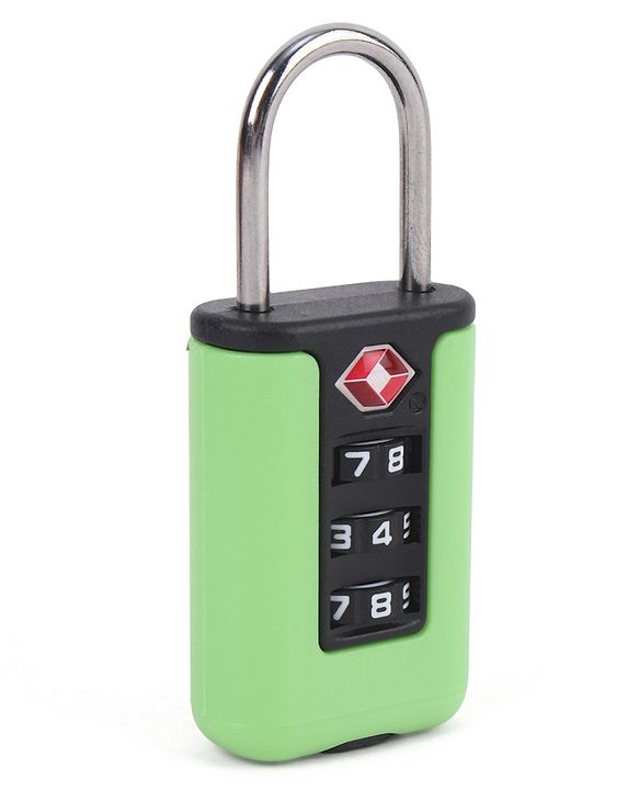 Babyhug Secure 3-Digit Luggage TSA Lock ??Black Lightweight Travel Lock Durable Combination Lock for Bags & Suitcases Compact & Easy to Use Free Size Number Lock.