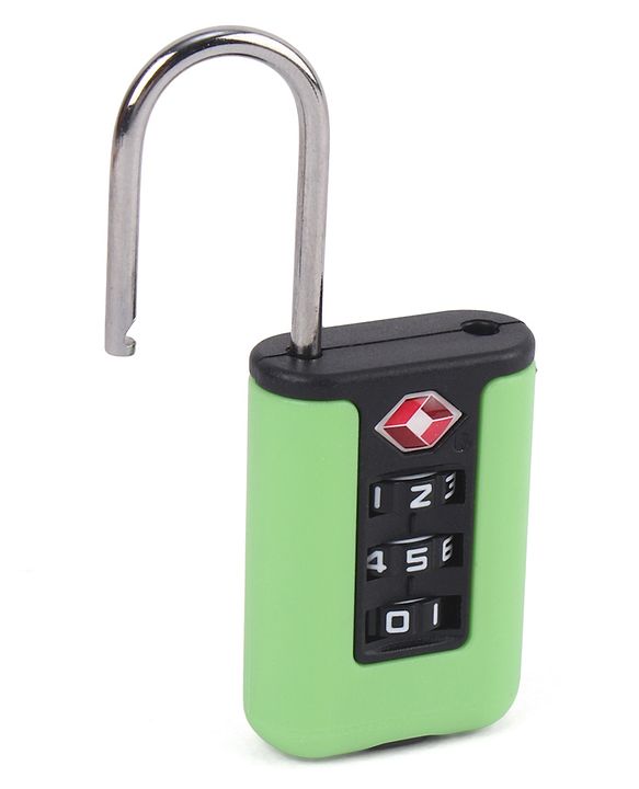 Babyhug Secure 3-Digit Luggage TSA Lock ??Black Lightweight Travel Lock Durable Combination Lock for Bags & Suitcases Compact & Easy to Use Free Size Number Lock.