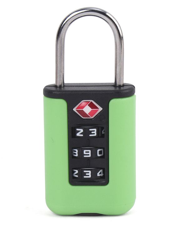 Babyhug Secure 3-Digit Luggage TSA Lock ??Black Lightweight Travel Lock Durable Combination Lock for Bags & Suitcases Compact & Easy to Use Free Size Number Lock.