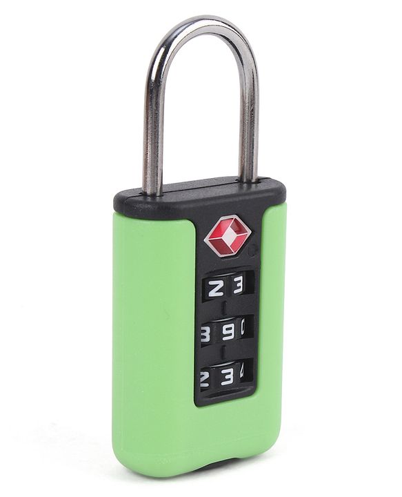 Babyhug Secure 3-Digit Luggage TSA Lock ??Black Lightweight Travel Lock Durable Combination Lock for Bags & Suitcases Compact & Easy to Use Free Size Number Lock.