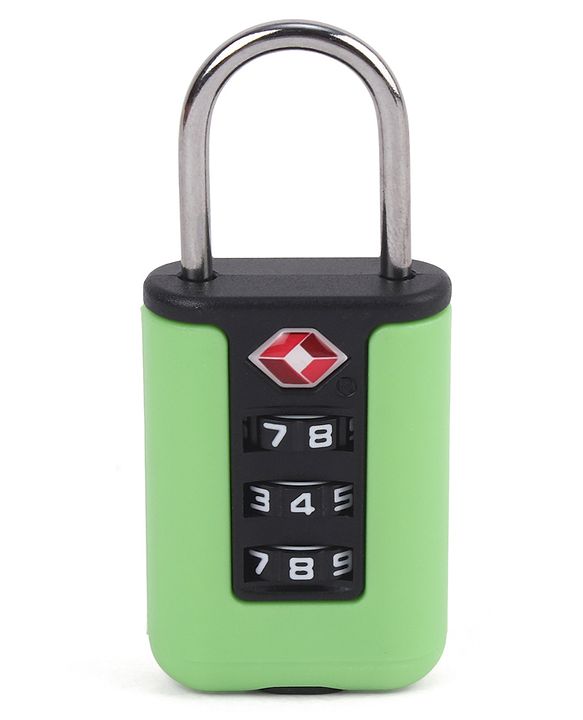 Babyhug Secure 3-Digit Luggage TSA Lock ??Black Lightweight Travel Lock Durable Combination Lock for Bags & Suitcases Compact & Easy to Use Free Size Number Lock.