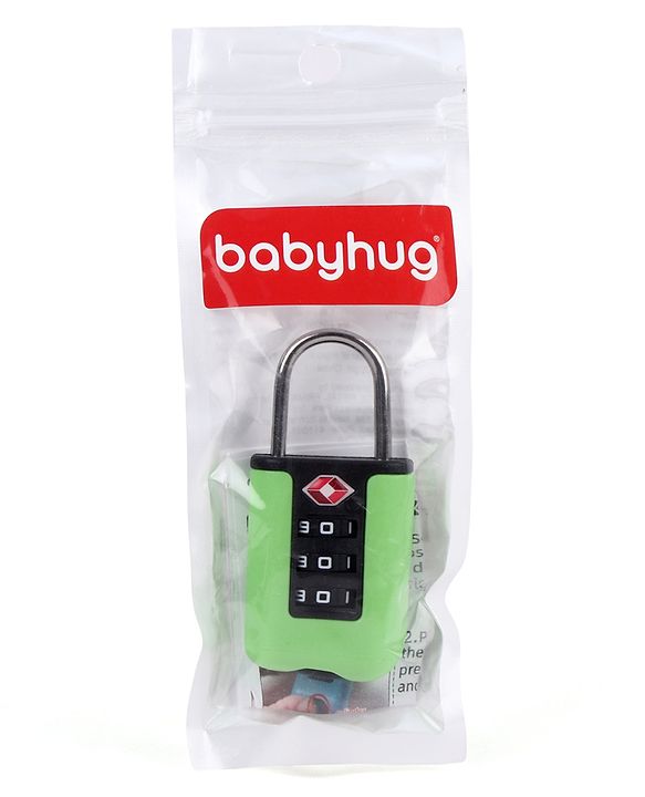 Babyhug Secure 3-Digit Luggage TSA Lock ??Black Lightweight Travel Lock Durable Combination Lock for Bags & Suitcases Compact & Easy to Use Free Size Number Lock.