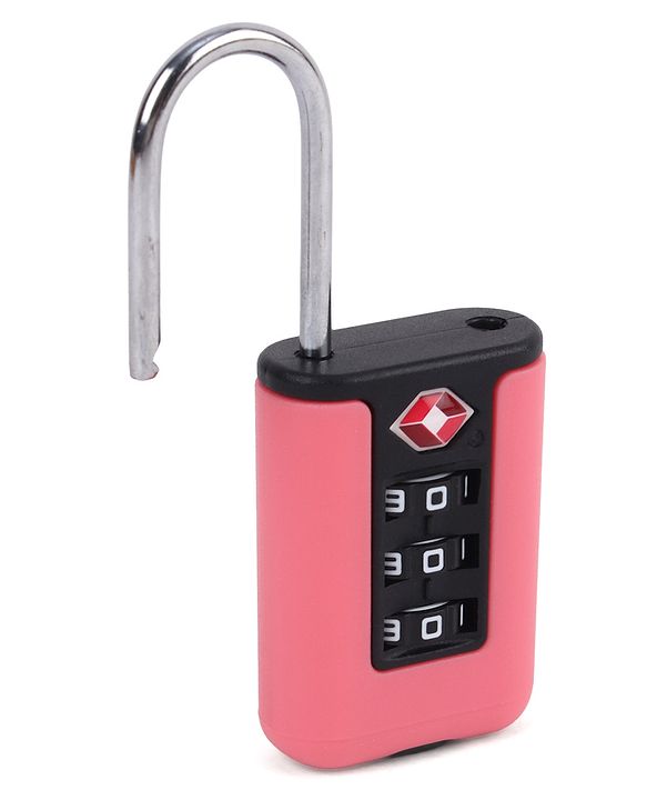Babyhug Secure 3-Digit Luggage TSA Lock ??Black Lightweight Travel Lock Durable Combination Lock for Bags & Suitcases Compact & Easy to Use Free Size Number Lock.