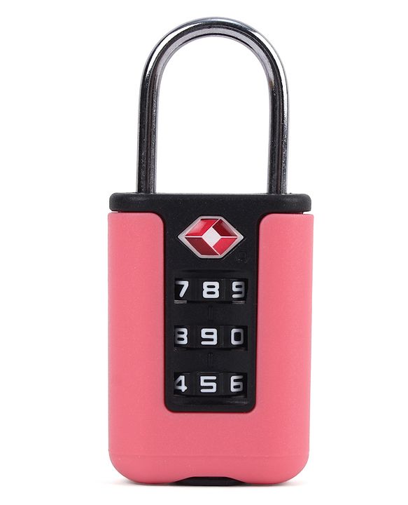 Babyhug Secure 3-Digit Luggage TSA Lock ??Black Lightweight Travel Lock Durable Combination Lock for Bags & Suitcases Compact & Easy to Use Free Size Number Lock.